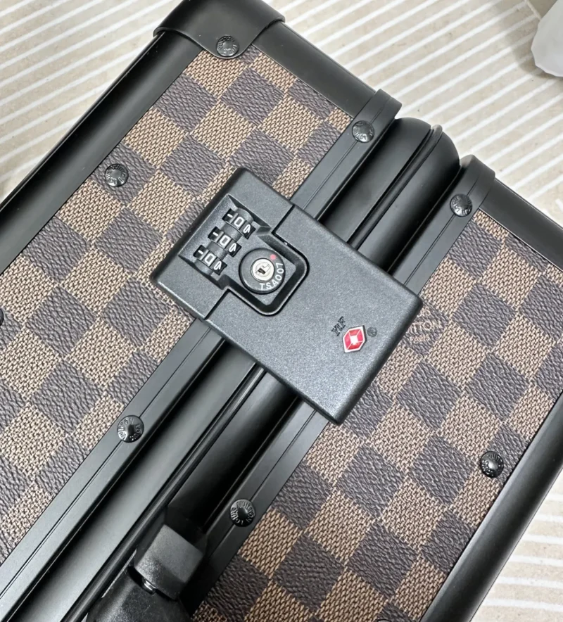 Damier Ebene luggage combination lock detail