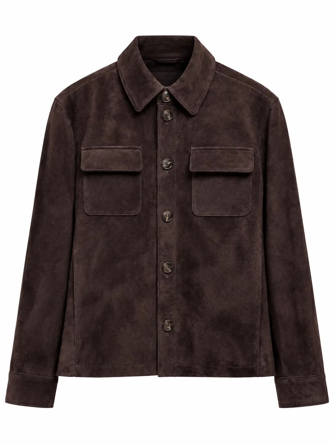 LP Dark Brown Suede Lambskin Shirt Jacket
