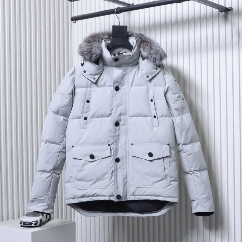 M.K. Fox Fur Hooded Down Jacket