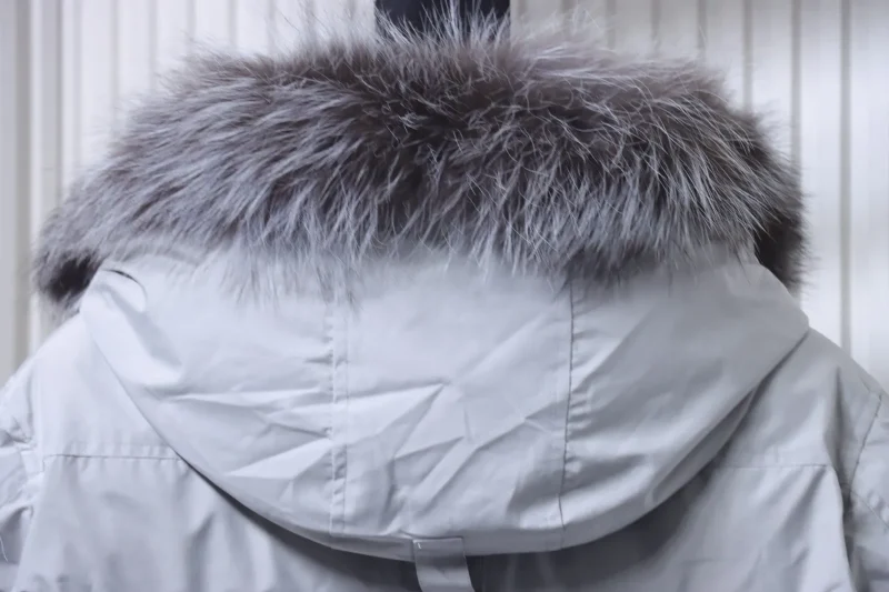 Hoodie with Fox Fur Detail