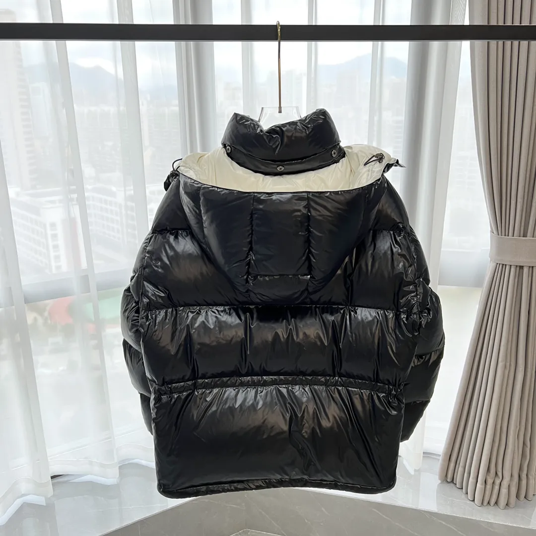 Back View Mcler Abbaye Short Hooded Down Jacket