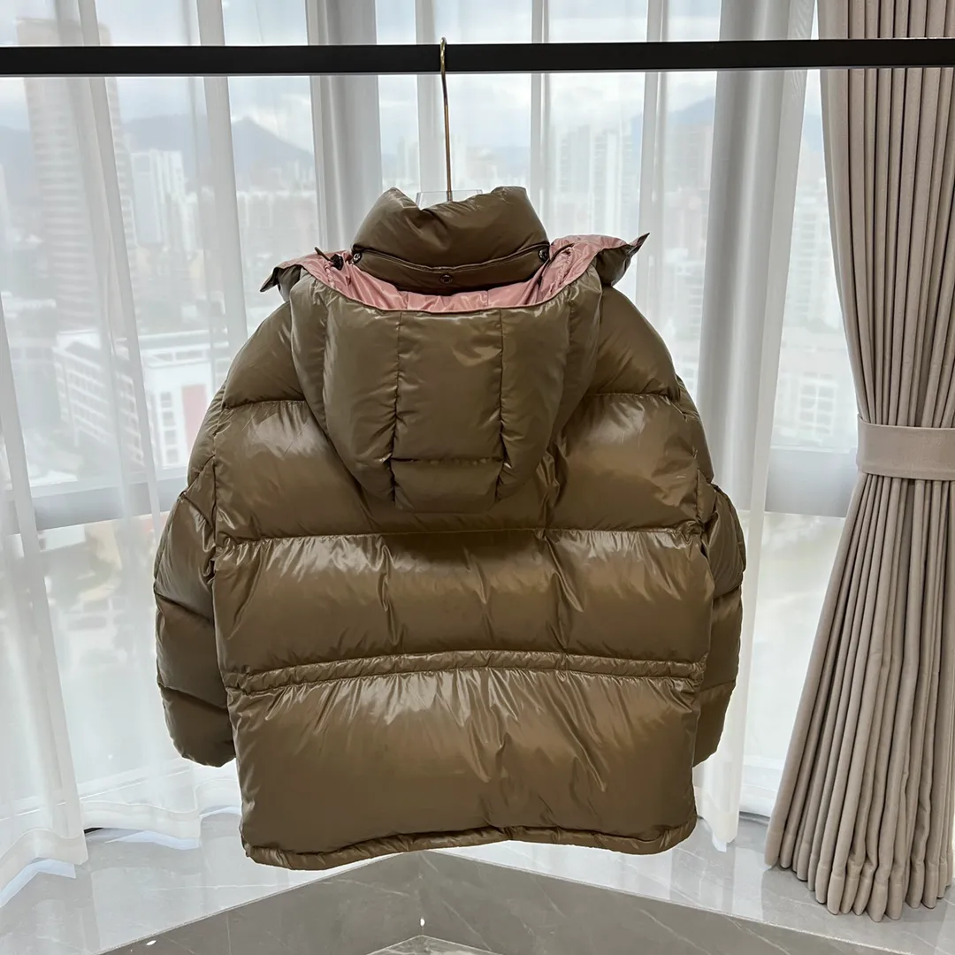 Back View Mcler Abbaye Short Hooded Down Jacket