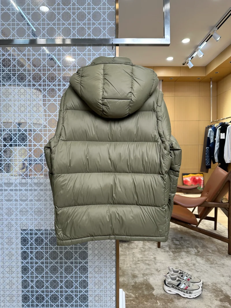 Back View Mcler Detachable Sleeve Hooded Down Jacket