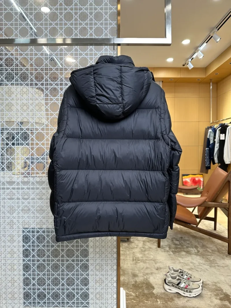 Back View Mcler Detachable Sleeve Hooded Down Jacket