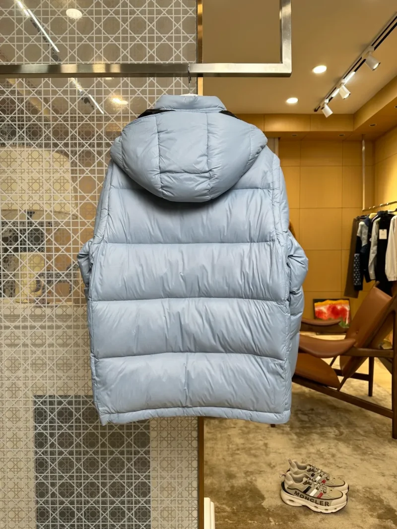 Back View Mcler Detachable Sleeve Hooded Down Jacket