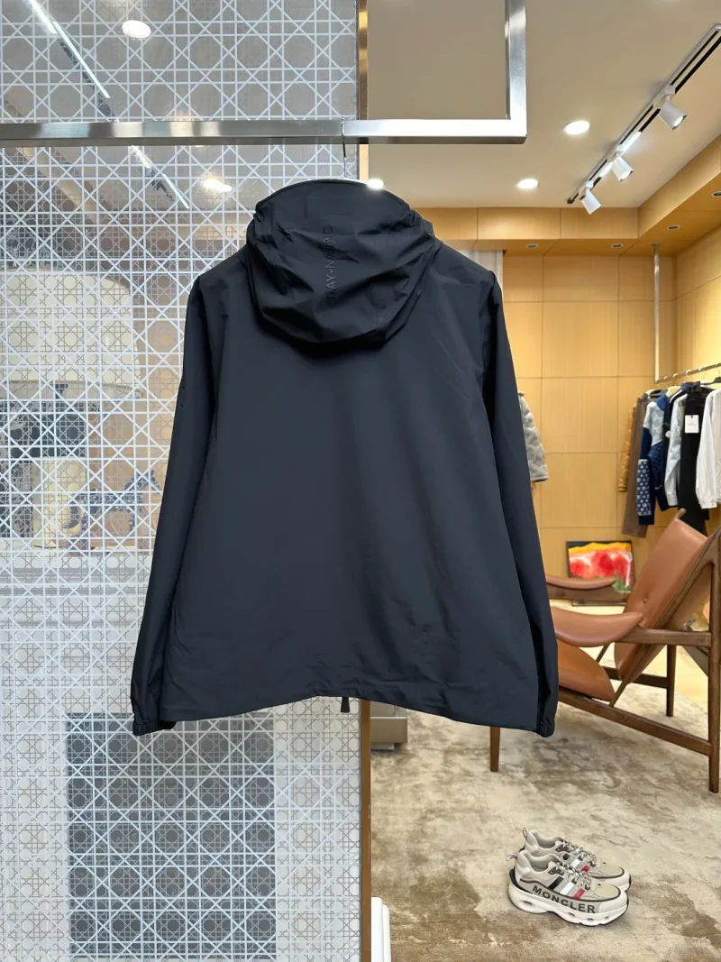 Back View Mcler Grenoble Logo Hooded Windbreaker Jacket