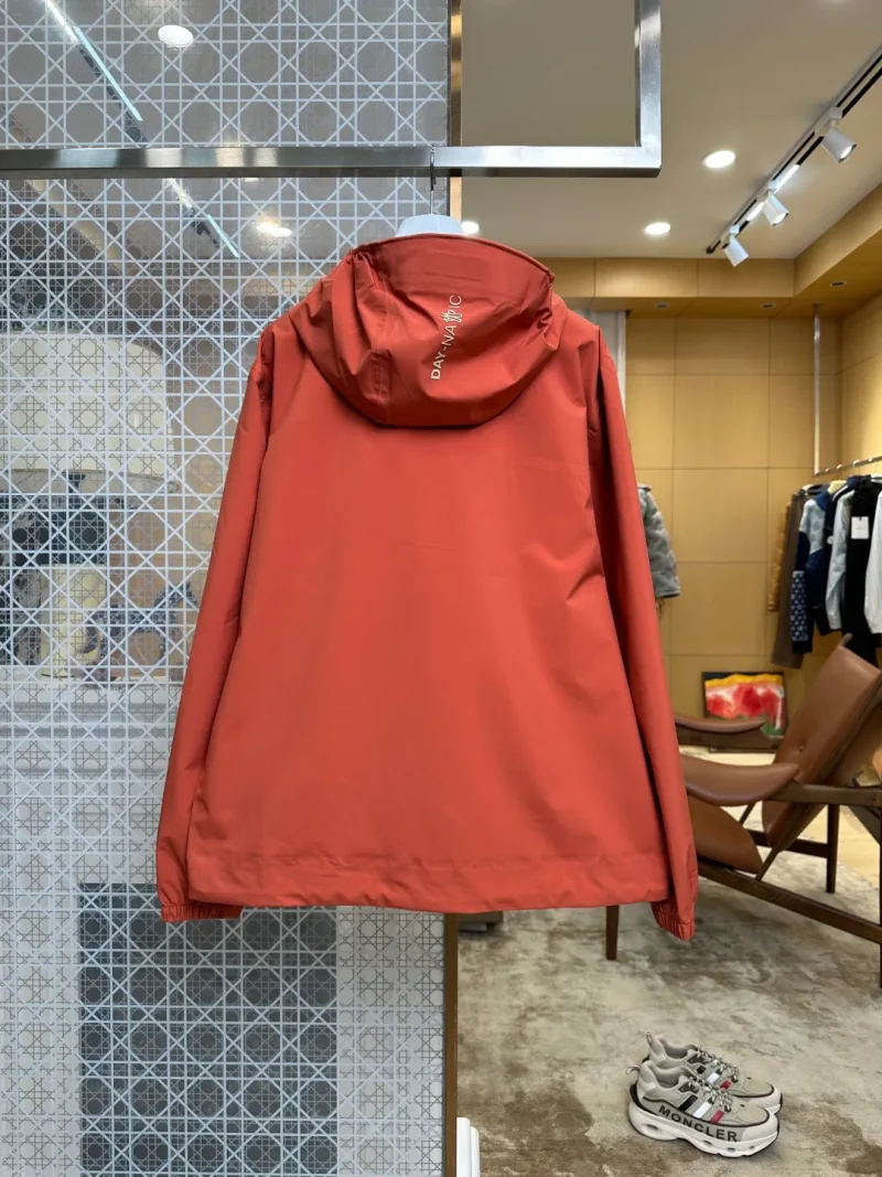 Back View Mcler Grenoble Logo Hooded Windbreaker Jacket