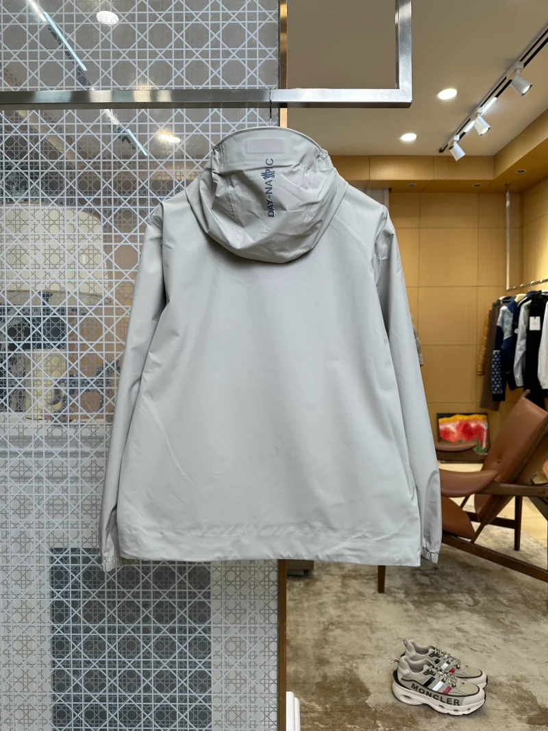 Back View Mcler Grenoble Logo Hooded Windbreaker Jacket