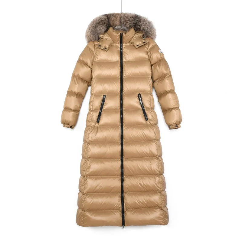 Mcler Hudson Fur Trim Long Hooded Down Jacket