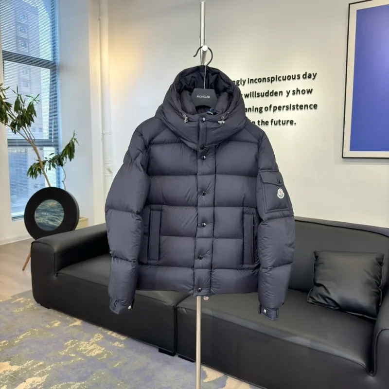 Mcler Maya Anniversary Matte Logo Hooded Down Jacket Details