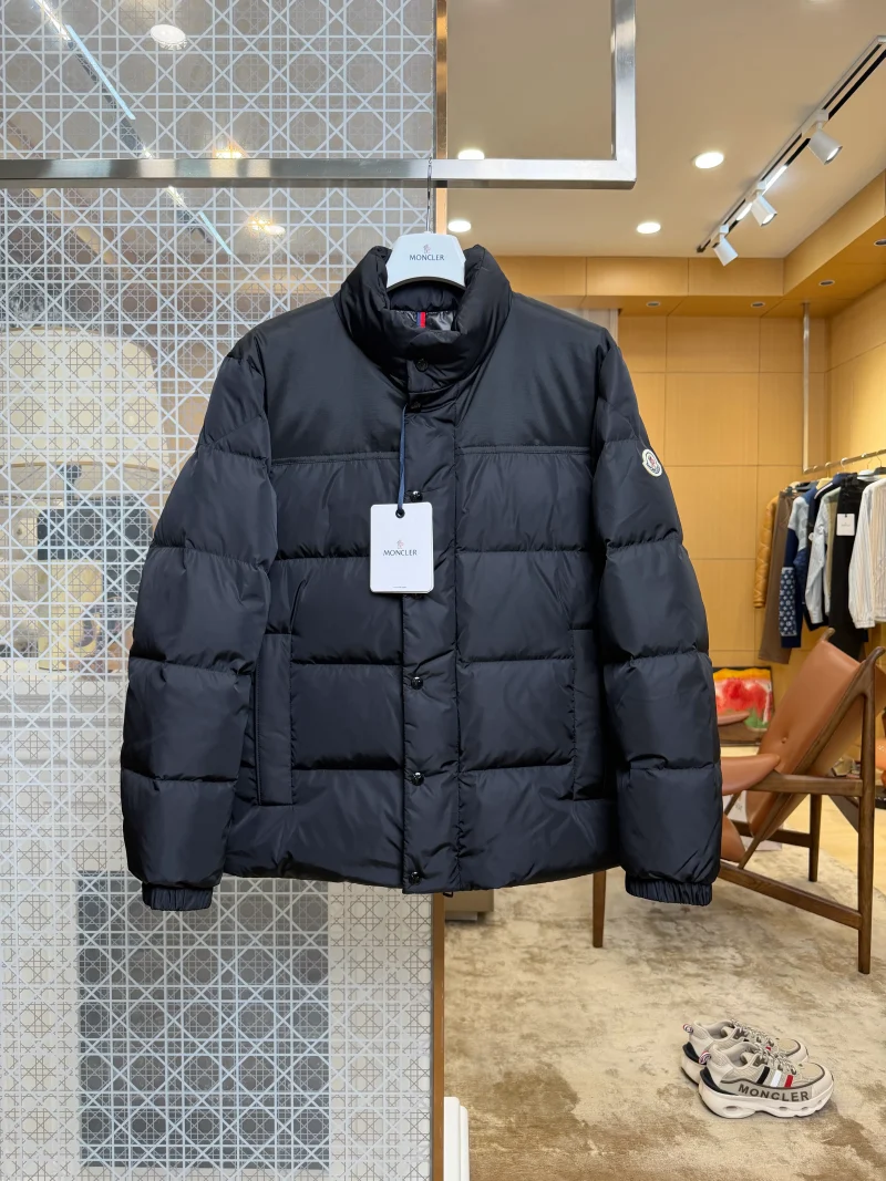 Mcler Stand Collar Patchwork Goose Down Jacket