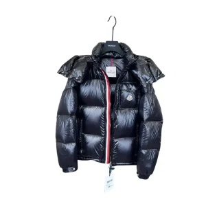 Mcler Tricolor Ribbon Hooded Down Jacket