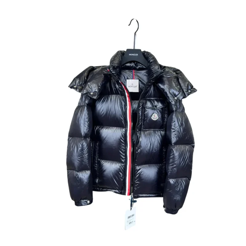 Mcler Tricolor Ribbon Hooded Down Jacket