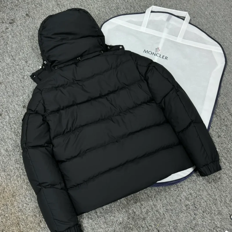 Back View Mcler Vezere Matte Short Hooded Down Jacket