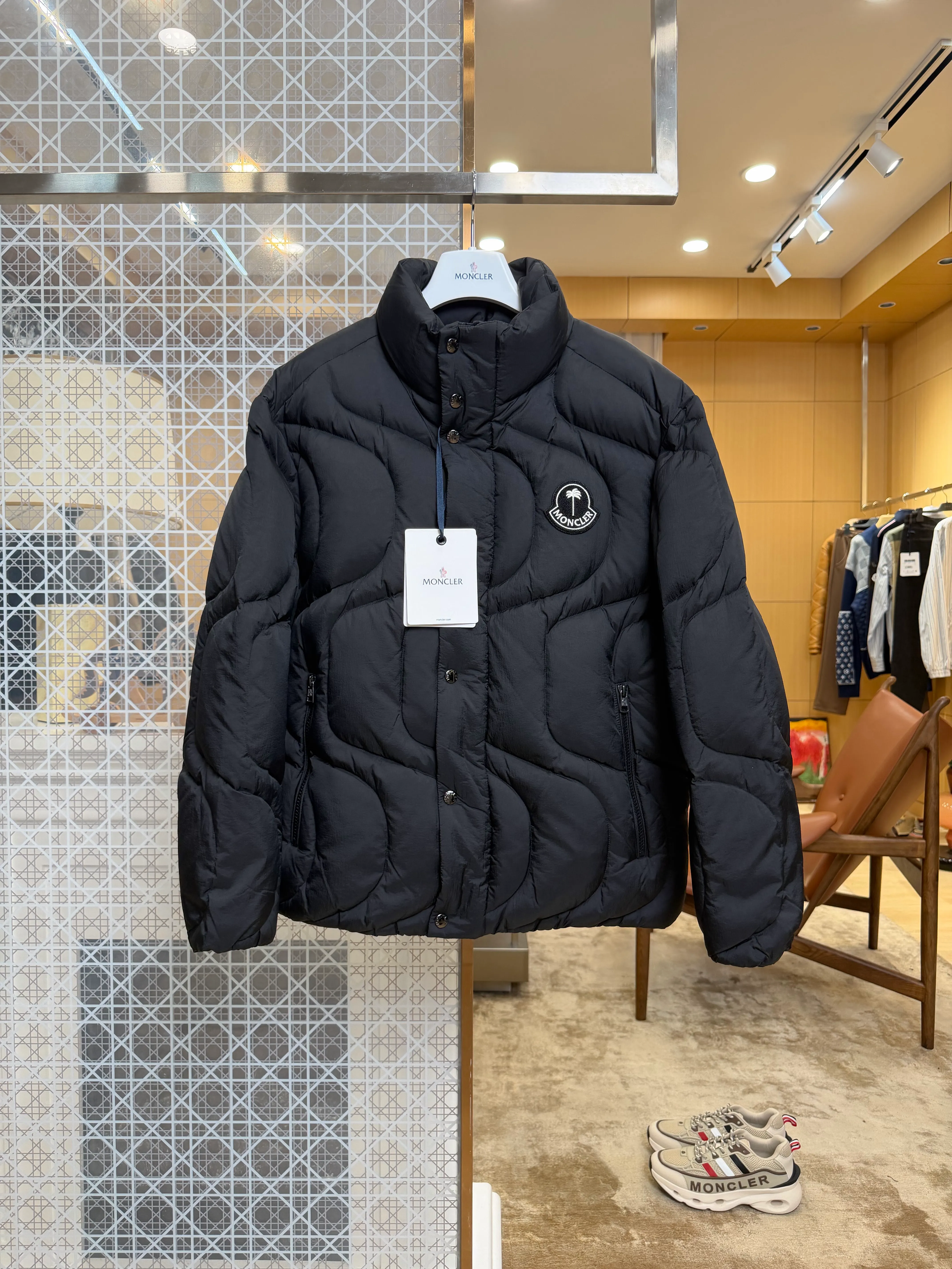 Mcler x Palm Angels Haunani Wave Quilted Down Jacket