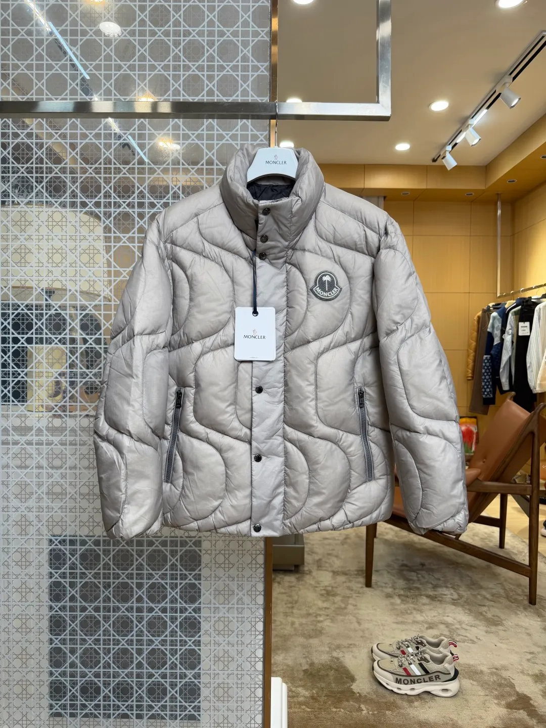Mcler x Palm Angels Haunani Wave Quilted Down Jacket
