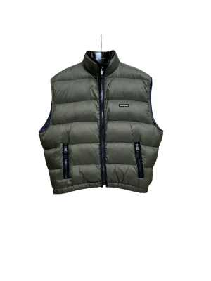MiuM Logo Stand Collar Down Vest