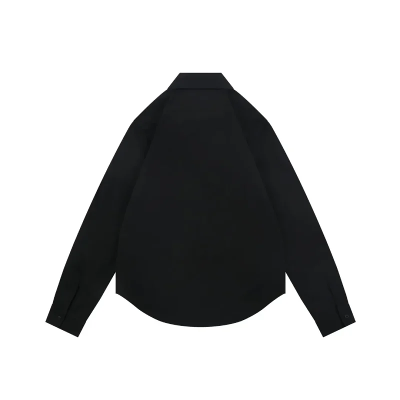 Back View MiuM Small Logo Relaxed Long Sleeve Shirt