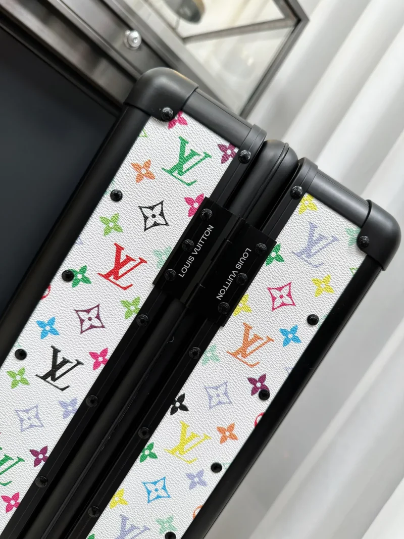 Multicolor monogram luggage frame detail