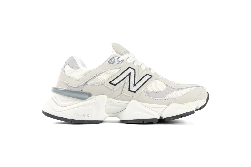 New Balance 9060 Sea Salt Raincloud Sneakers Right Side View