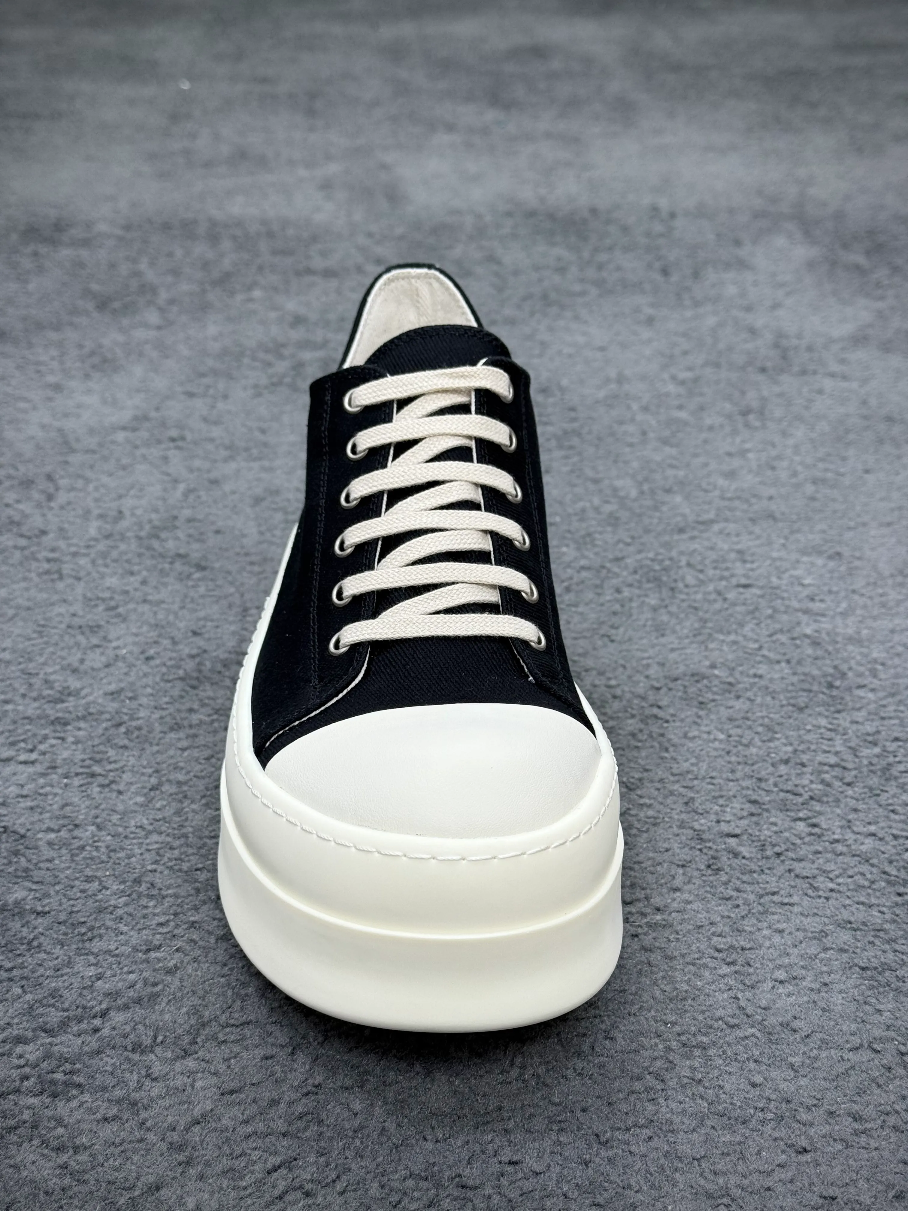 R 0wens DRKSHDW Bumper Low Black Milk Platform Sneakers Right Side Detail