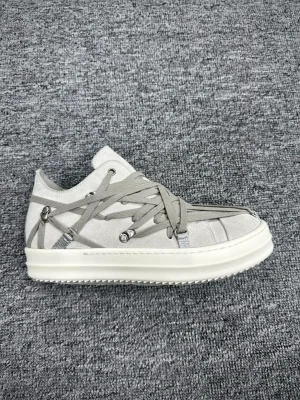 R 0wens Hollywood Megalace Low Suede DingeMilk Sneakers Side Profile