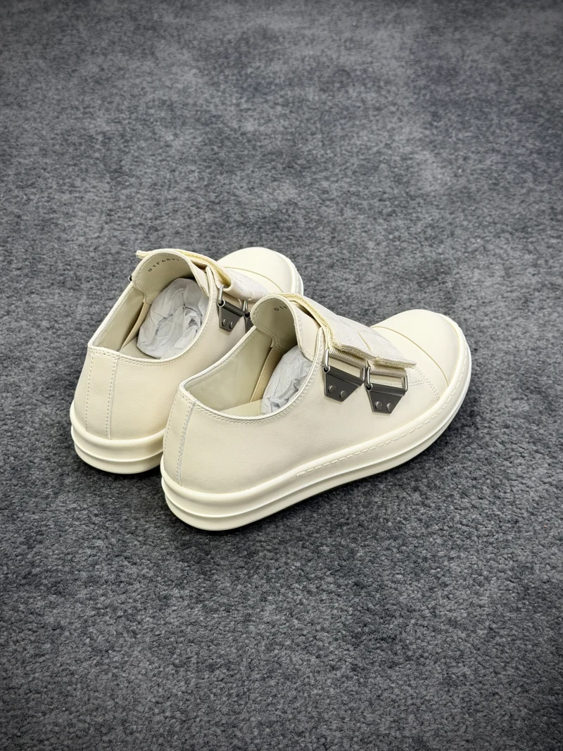 R 0wens Temple Strap Leather Low Off-White Sneakers Angeled View