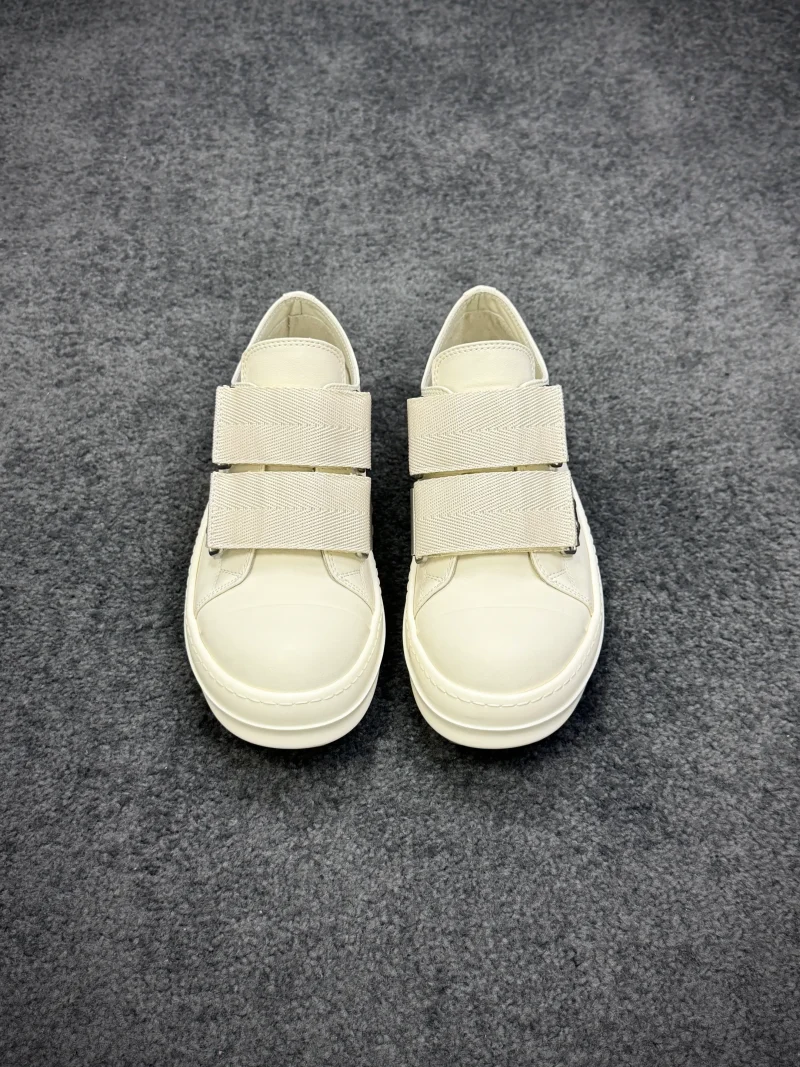 R 0wens Temple Strap Leather Low Off-White Sneakers Profile View