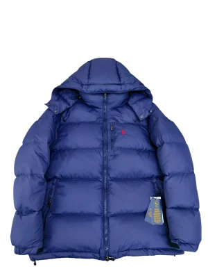 RL Pony Logo Quilted Hooded Down Jacket