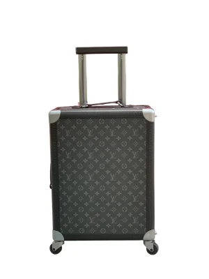 Rolling Trunk Black Monogram Carry-On Suitcase