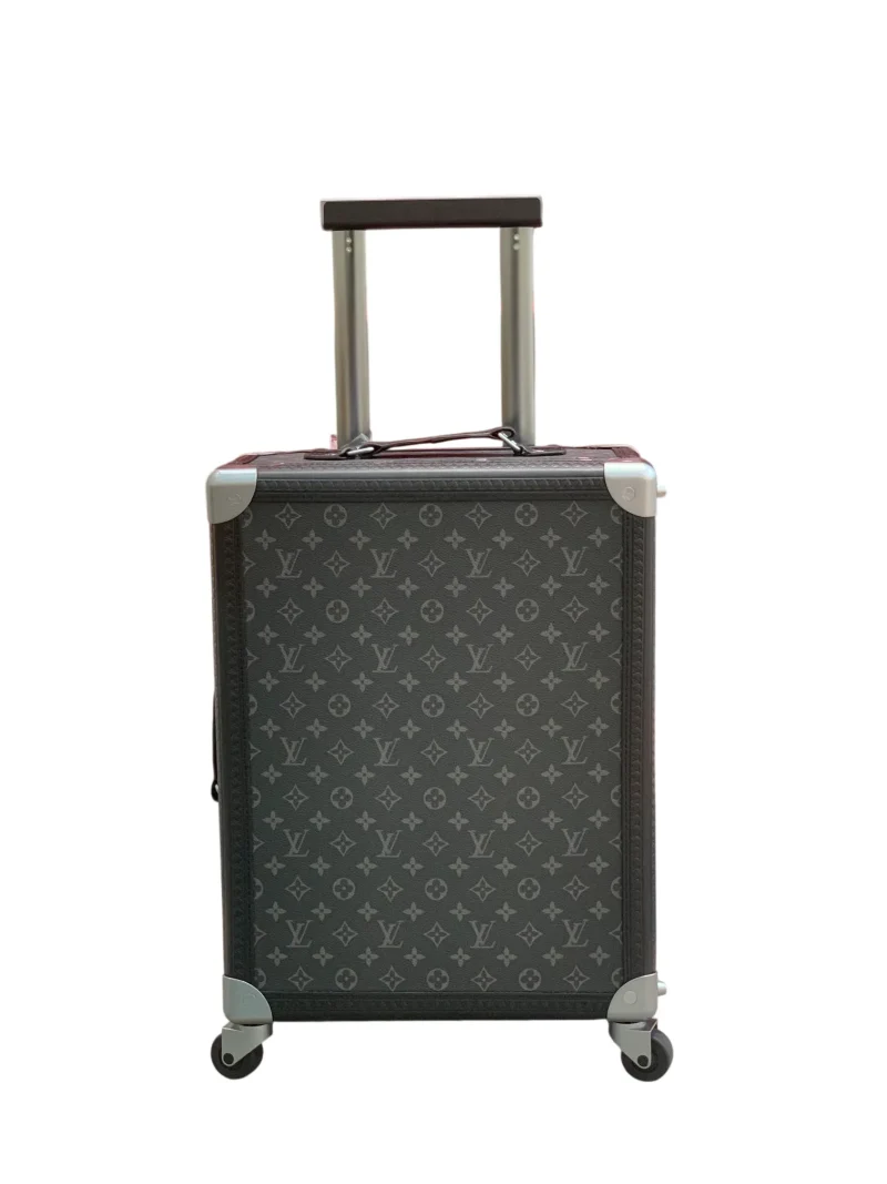 Rolling Trunk Black Monogram Carry-On Suitcase