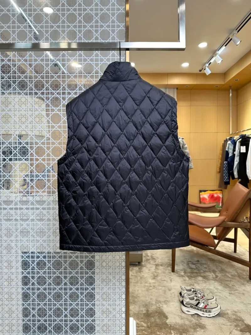 Back View Triangle Logo Diamond Quilted Down Vest