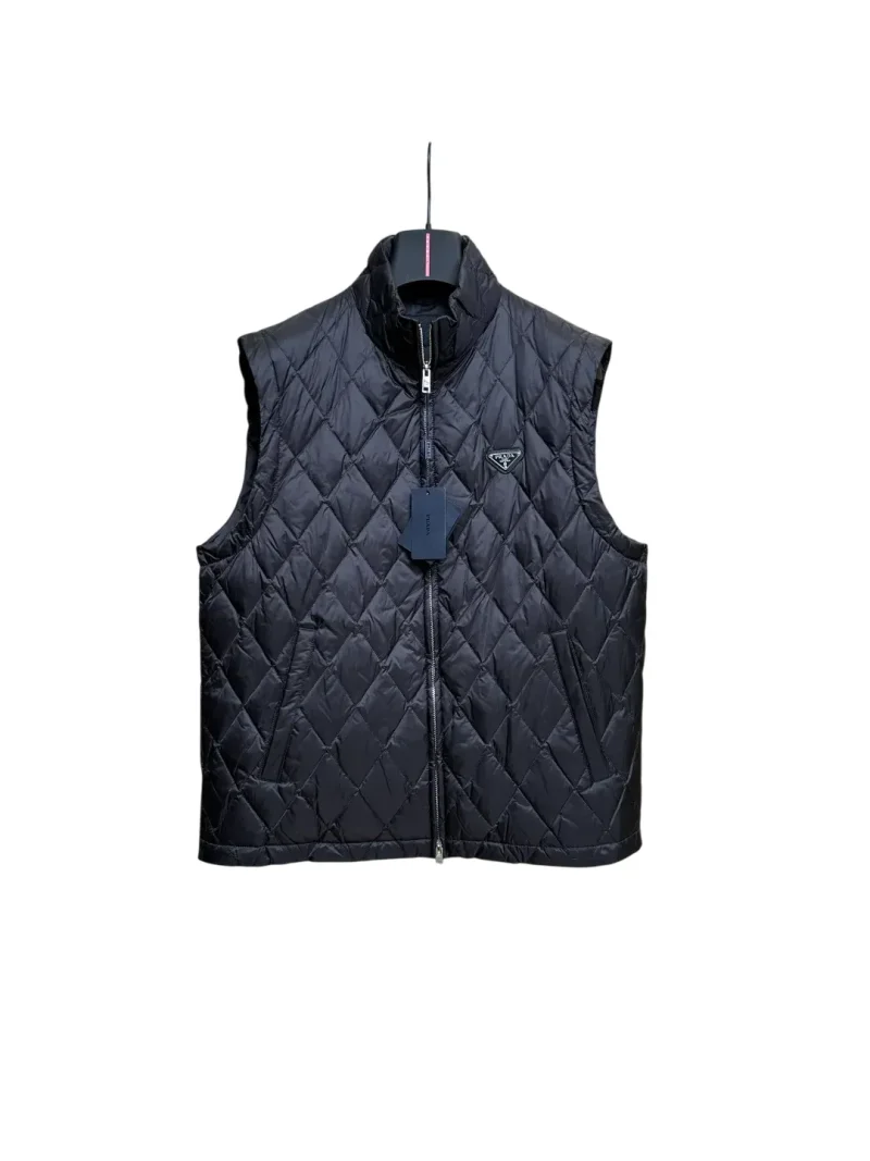 Triangle Logo Diamond Quilted Down Vest
